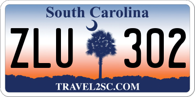SC license plate ZLU302