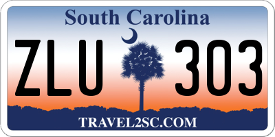 SC license plate ZLU303