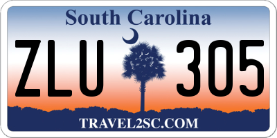 SC license plate ZLU305