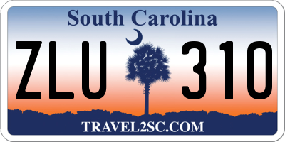 SC license plate ZLU310