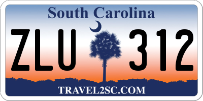 SC license plate ZLU312