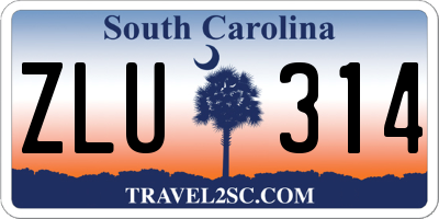 SC license plate ZLU314