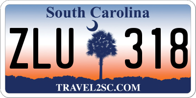 SC license plate ZLU318