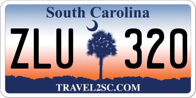 SC license plate ZLU320