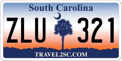 SC license plate ZLU321