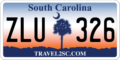 SC license plate ZLU326