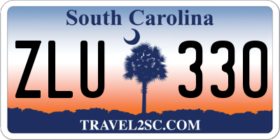 SC license plate ZLU330