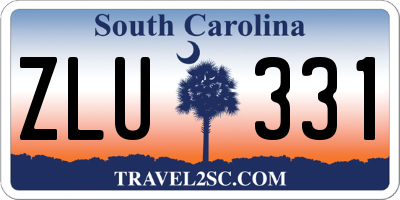 SC license plate ZLU331