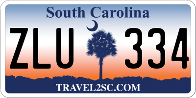 SC license plate ZLU334