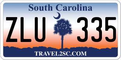 SC license plate ZLU335