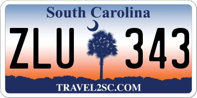 SC license plate ZLU343