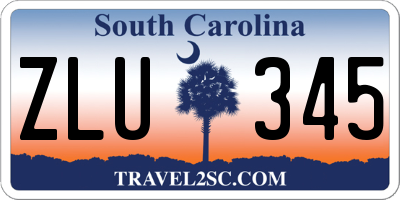 SC license plate ZLU345