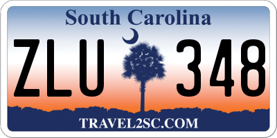 SC license plate ZLU348