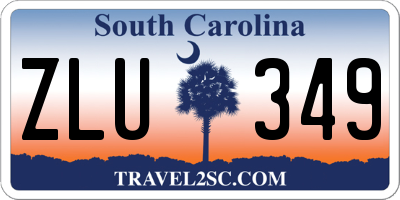 SC license plate ZLU349