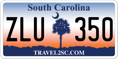 SC license plate ZLU350