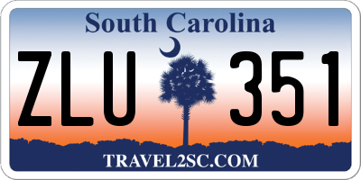 SC license plate ZLU351