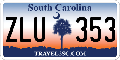 SC license plate ZLU353