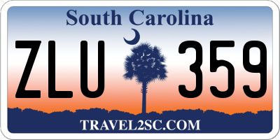 SC license plate ZLU359