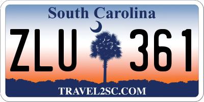 SC license plate ZLU361