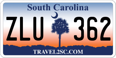SC license plate ZLU362