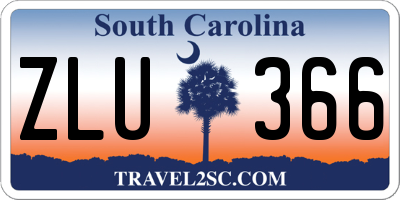 SC license plate ZLU366