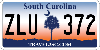 SC license plate ZLU372