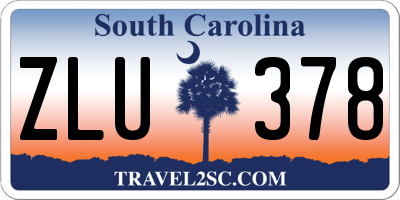 SC license plate ZLU378