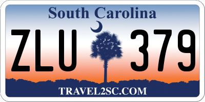 SC license plate ZLU379