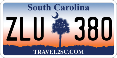 SC license plate ZLU380