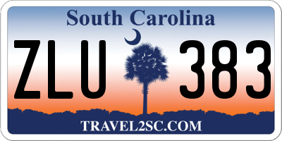 SC license plate ZLU383