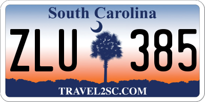 SC license plate ZLU385