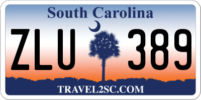 SC license plate ZLU389