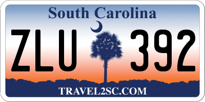 SC license plate ZLU392