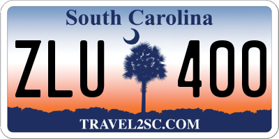 SC license plate ZLU400