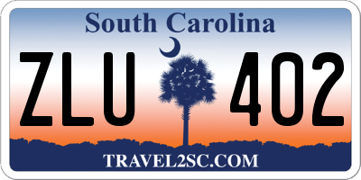 SC license plate ZLU402