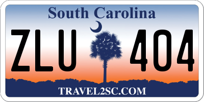 SC license plate ZLU404