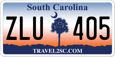 SC license plate ZLU405
