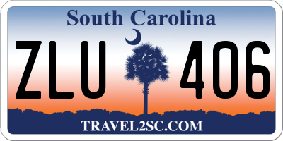 SC license plate ZLU406
