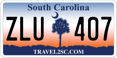 SC license plate ZLU407