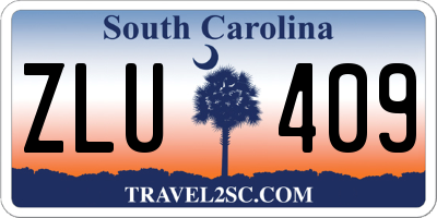 SC license plate ZLU409