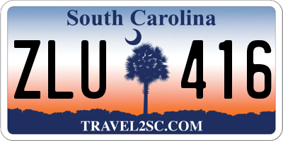 SC license plate ZLU416