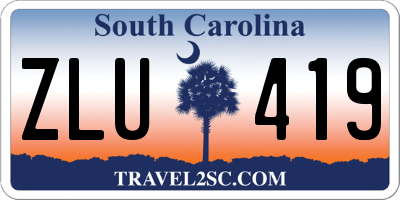 SC license plate ZLU419