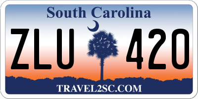 SC license plate ZLU420