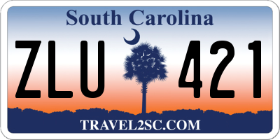 SC license plate ZLU421