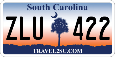 SC license plate ZLU422