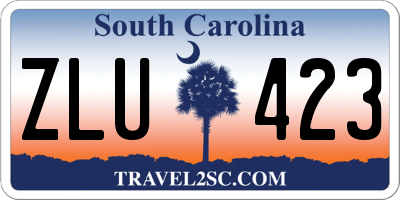SC license plate ZLU423