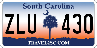 SC license plate ZLU430