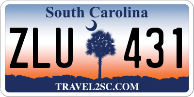 SC license plate ZLU431