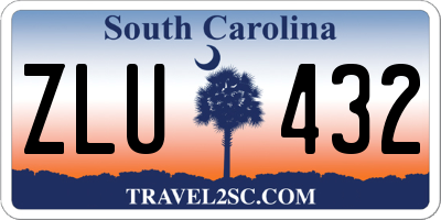 SC license plate ZLU432