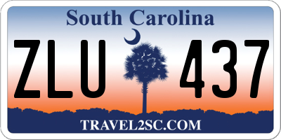 SC license plate ZLU437